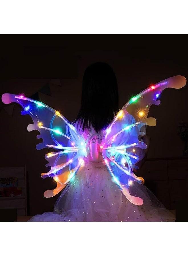 Toy Box Electric Fairy Wings for Girls, Light Up Moving Butterfly Wings with LED Lights and Music - Image 2